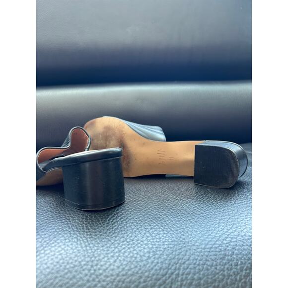 Slides with heels leather size 10 - Picture 4 of 4